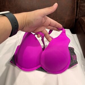 🤩PINK Victoria's Secret Vibrant Pink and Dark Gray Bra